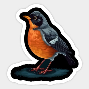 American Robin Smiling Sticker